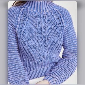 Free People Sweetheart Sweater -Blue Egret